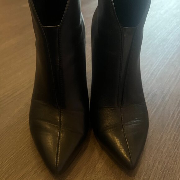 Nine West Danie Black Leather Dress Booties - Picture 9 of 12